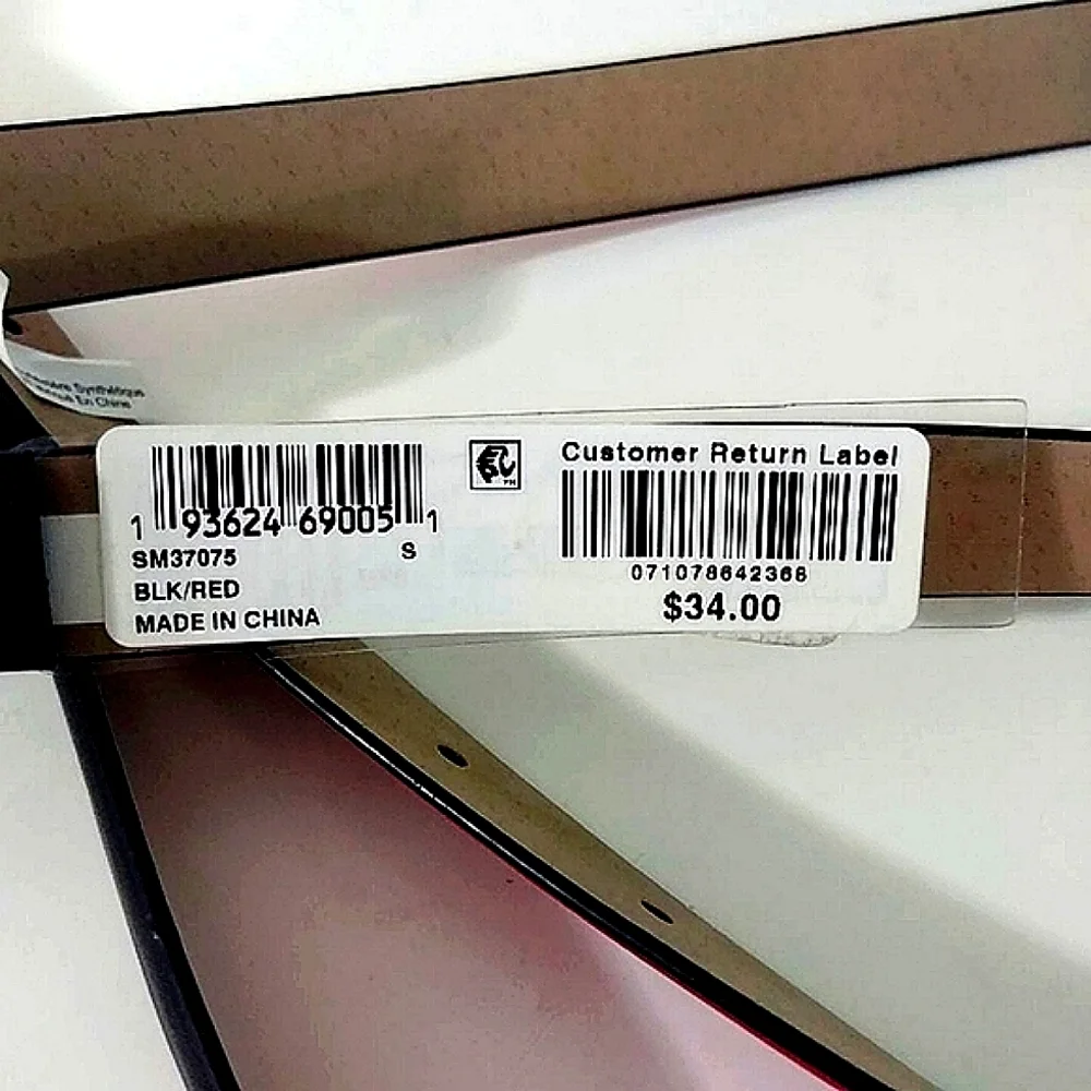 Steve Madden 2 Belts Size Small Red/Black